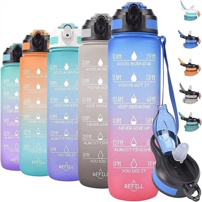 Potel ddŵr chwaraeon ysgogol